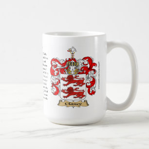 Clancy, der Ursprung, die Bedeutung und das Wappen Kaffeetasse