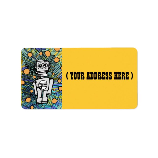Clanky the Robot Address Labels Adressaufkleber (Vorne)