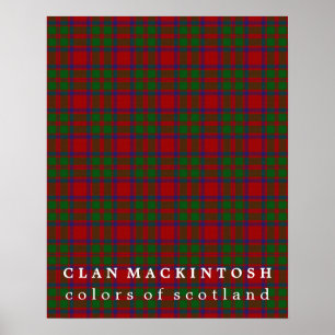 Clanmackintosh-Farben von SchottlandTartan Poster
