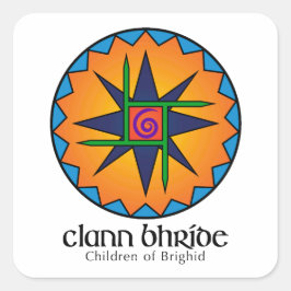 Clann Bhride Square Stickers in zwei Größen verfüg