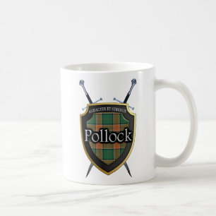 ClanPollocktartan-Schild und Schwerter Tasse