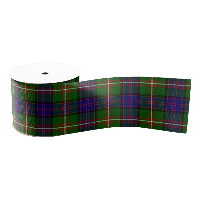 Clanranald tartan blau grün kariert ripsband (Spule)