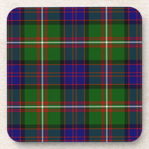 Clanranald tartan blau grün kariert untersetzer
