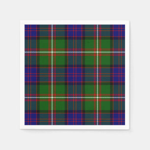 Clanranald Tartan Blau kariert Serviette