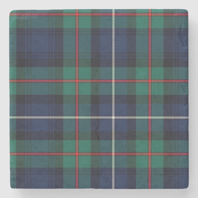 ClanRobertsontartan-karierter SteinUntersetzer (Vorderseite)