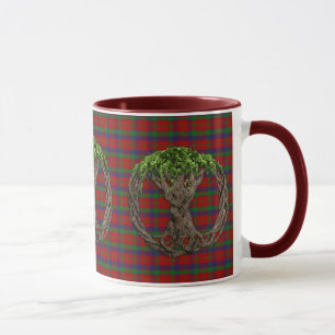 ClanRobertsonTartan und keltischer Baum des Lebens Tasse