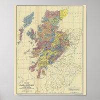Clans of Scotland Historical Map Clan Locations