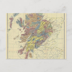 Clans of Scotland Historical Map Clan Locations Postkarte