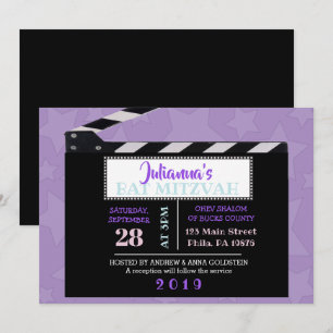 CLAPBOARD Bat Mitzvah Einladung