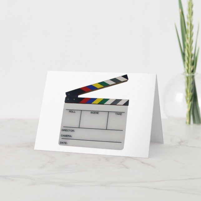 Clapboard-Filmregisseurstafel Karte (Vorderseite)