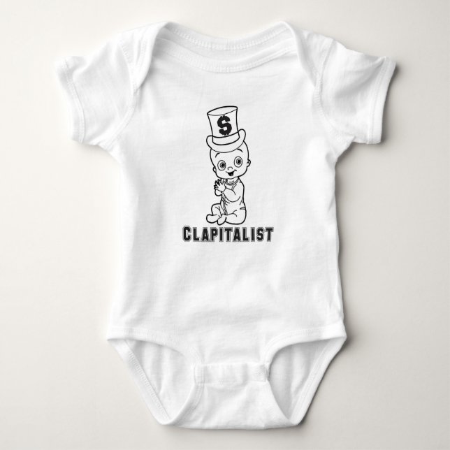 Clapitalist Baby Strampler (Vorderseite)