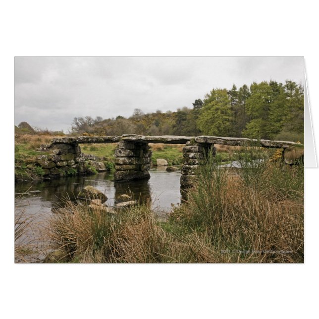 Clapper Bridge im Dartmoor-Nationalpark (Vorderseite (Horizontal))