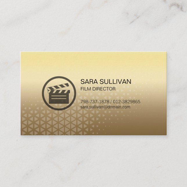 Clapperboard Icon Film Director Visuell Arts Visitenkarte (Vorderseite)