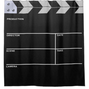 Clapperboard Kino Duschvorhang