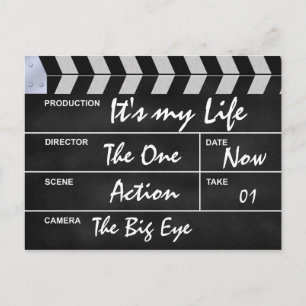 clapperboard Kino "es ist mein Leben " Postkarte