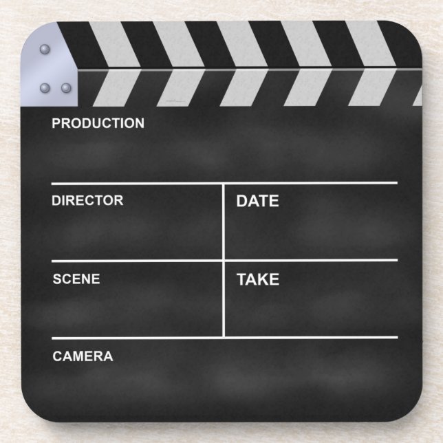 Clapperboard Kino Untersetzer (Vorderseite)