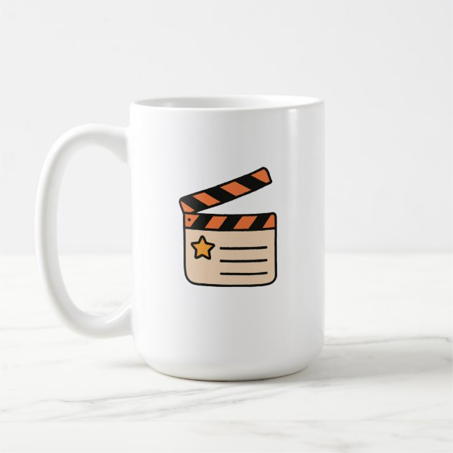 Clapperboard Movie Lover Graphic Kaffeetasse (Links)