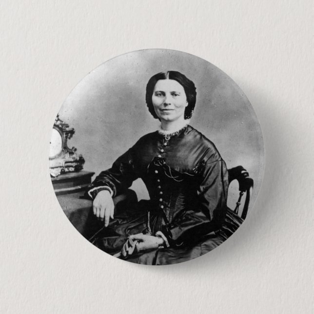 Clara Barton Portrait ~ Vintages Foto 1866 Button (Vorderseite)