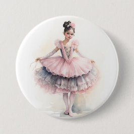 Clara (Black Hair) from The Nutcracker Ballet Button