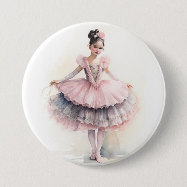 Clara (Black Hair) from The Nutcracker Ballet Button (Vorderseite)