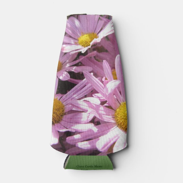 Clara Curtis PInk Perennial Mums Flaschenkühler (Vorderseite)