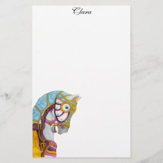 Clara-Karussell-Pferdebriefpapier Briefpapier