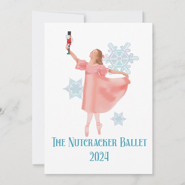 Clara mit Nutcracker 2024 Einladung (Vorderseite)