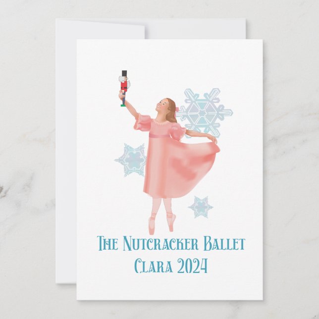 Clara mit Nutcracker 2024 Einladung (Vorderseite)