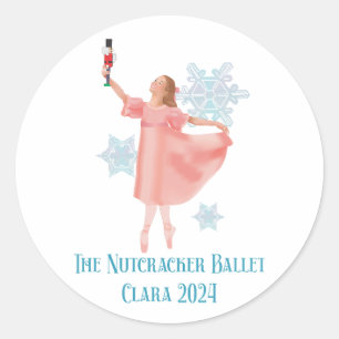 Clara mit Nutcracker 2024 Runder Aufkleber