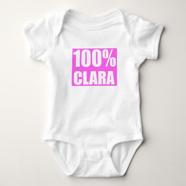 Clara-Name Baby Strampler (Vorderseite)