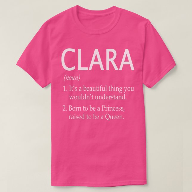 Clara Name Gift 39 T-Shirt (Design vorne)