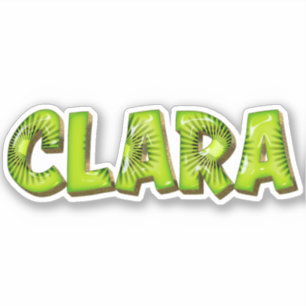 Clara Name Kiwi Design Aufkleber Sticker
