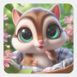 ‚Clara‘ Quadratischer Aufkleber