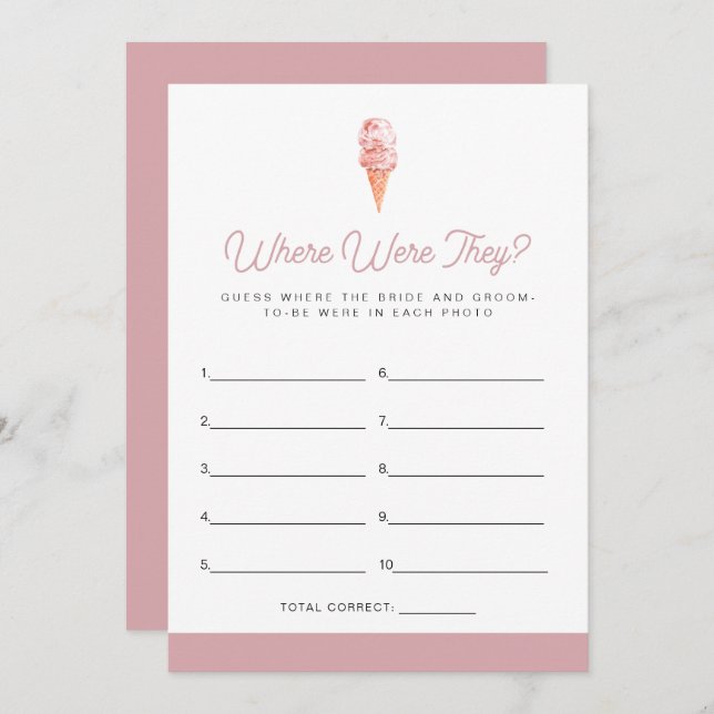 CLARA RETO Ice Cream hat sich dort aufgefunden Einladung (Vorne/Hinten)