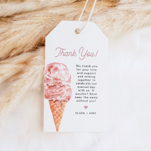 CLARA Retro-Eiscreme-Blush-Pink-Gunstbeweis-Anhäng Geschenkanhänger