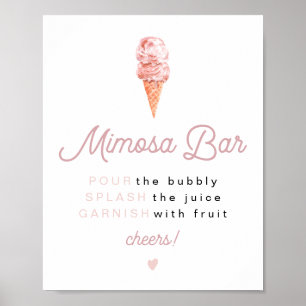 CLARA Retro-Eiscreme-Junggesellinnenabschied Mimos Poster