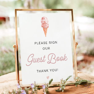 CLARA Retro Ice Creme Blush Unterschreiben Unser G Poster