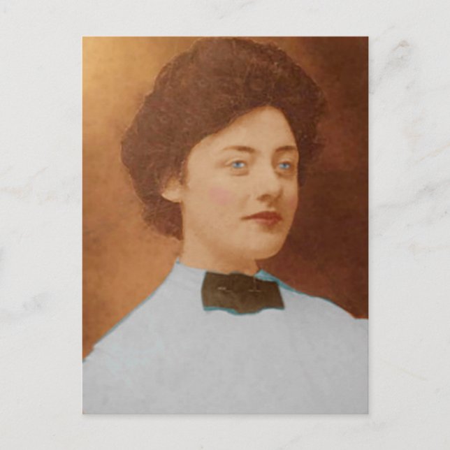 Clara Sage Talla Johnson 1909 Porträt Postkarte (Vorderseite)