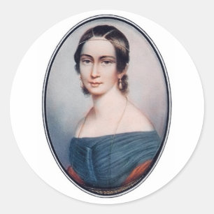 Clara Schumann (1838) Runder Aufkleber