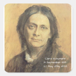 Clara Schumann, 1878 Quadratischer Aufkleber