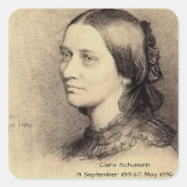 Clara Schumann Quadratischer Aufkleber