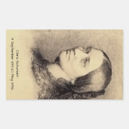 Clara Schumann Rechteckiger Aufkleber