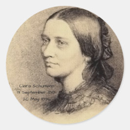 Clara Schumann Runder Aufkleber