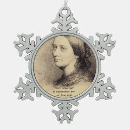 Clara Schumann Schneeflocken Zinn-Ornament