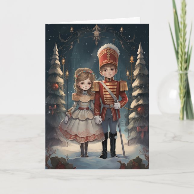 Clara und Nutcracker Vintag Ballet Weihnachten (Vorderseite)