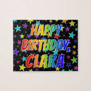 "CLARA" Vorname, Spaß "GLÜCKLICHER BIRTHTAG" Puzzle