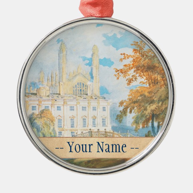 Clare Hall und Königs College Chapel, Cambridge, Silbernes Ornament (Vorne)