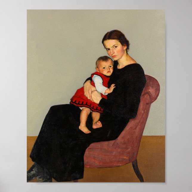 Cläre Maillard mit Tochter | Willi Maillard Poster (Vorne)