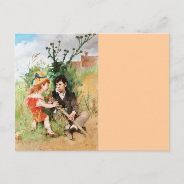 Clare mit Boy und Crutch Postkarte (Vorderseite)