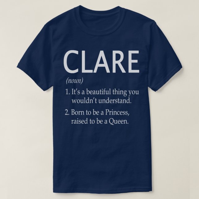 Clare Name Gift 175 T-Shirt (Design vorne)